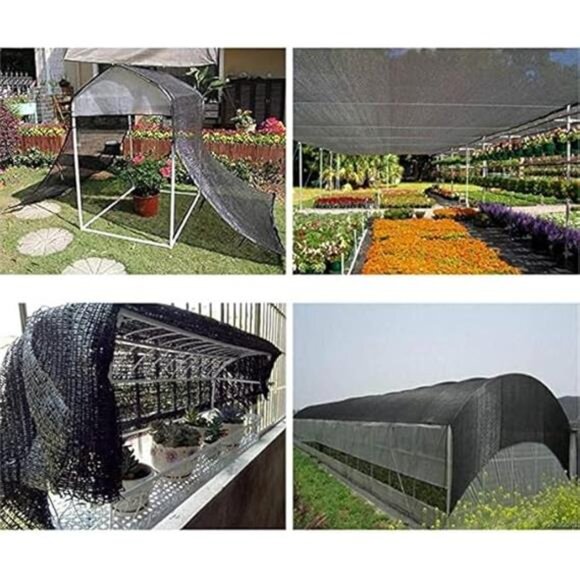 40% Black Shade Cloth, 20 x 30 FT Durable Mesh Tarp with Grommets, Resistant UV - Picture 6 of 7